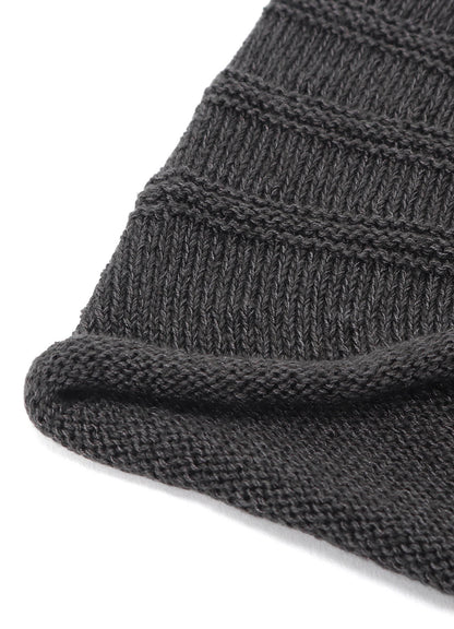S/C PLAIN STITCH HEM ROLL KNIT CAP