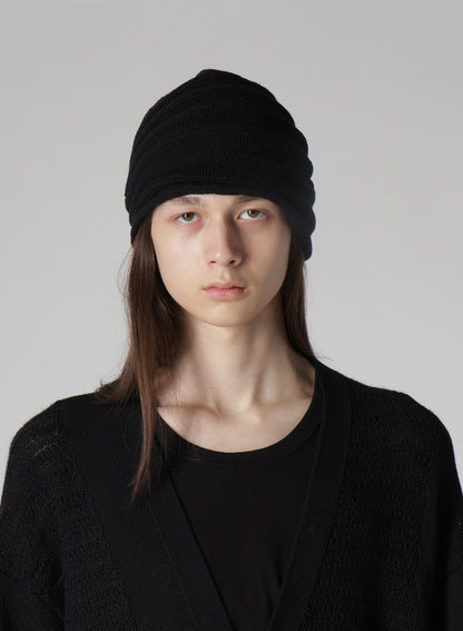 S/C PLAIN STITCH HEM ROLL KNIT CAP