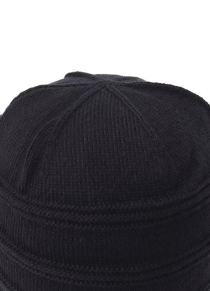 S/C PLAIN STITCH HEM ROLL KNIT CAP