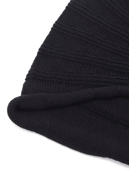 S/C PLAIN STITCH HEM ROLL KNIT CAP