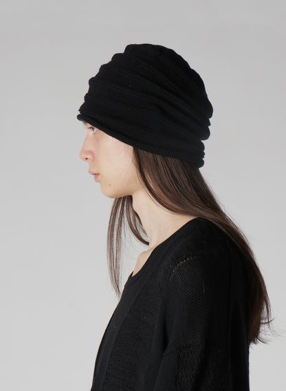 S/C PLAIN STITCH HEM ROLL KNIT CAP