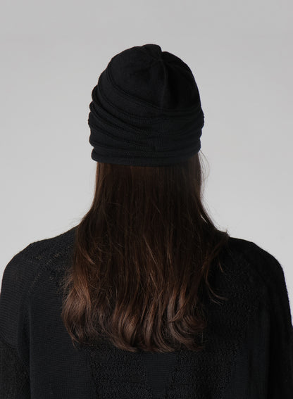 S/C PLAIN STITCH HEM ROLL KNIT CAP