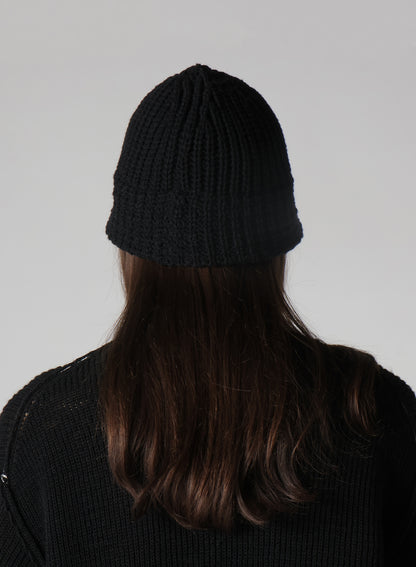 W/AC CARDIGAN STITCH KNIT STITCH HAT