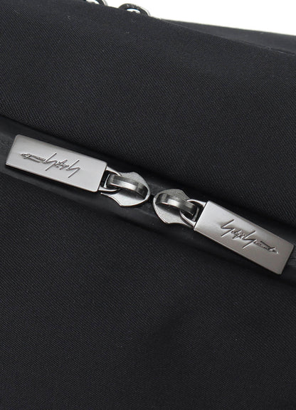 WOOL GABARDINE/NY OBLIQUE ZIPPER SHOULDER BAG