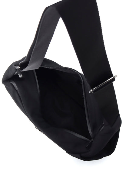 WOOL GABARDINE/NY OBLIQUE ZIPPER SHOULDER BAG