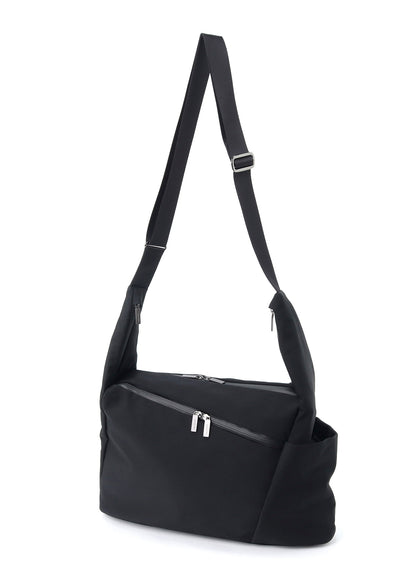 WOOL GABARDINE/NY OBLIQUE ZIPPER SHOULDER BAG