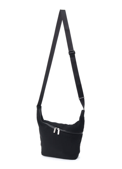 WOOL GABARDINE/NY OBLIQUE ZIPPER SACOCHE