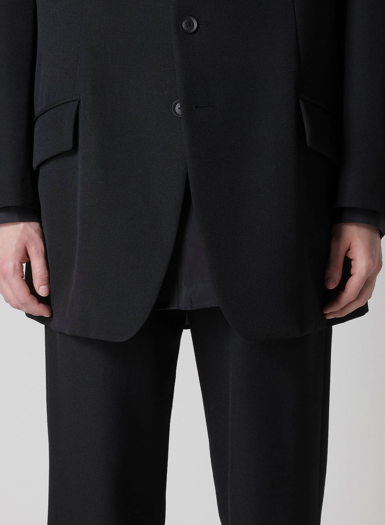 ARMY GABARDINE 3 BUTTONS PEAKED JACKET