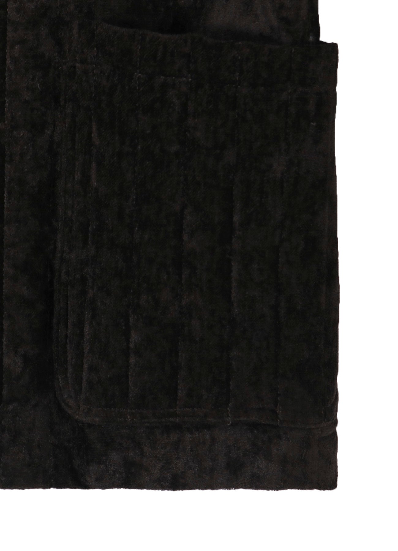 LINEN VELVET PADDED HOOD JACKET