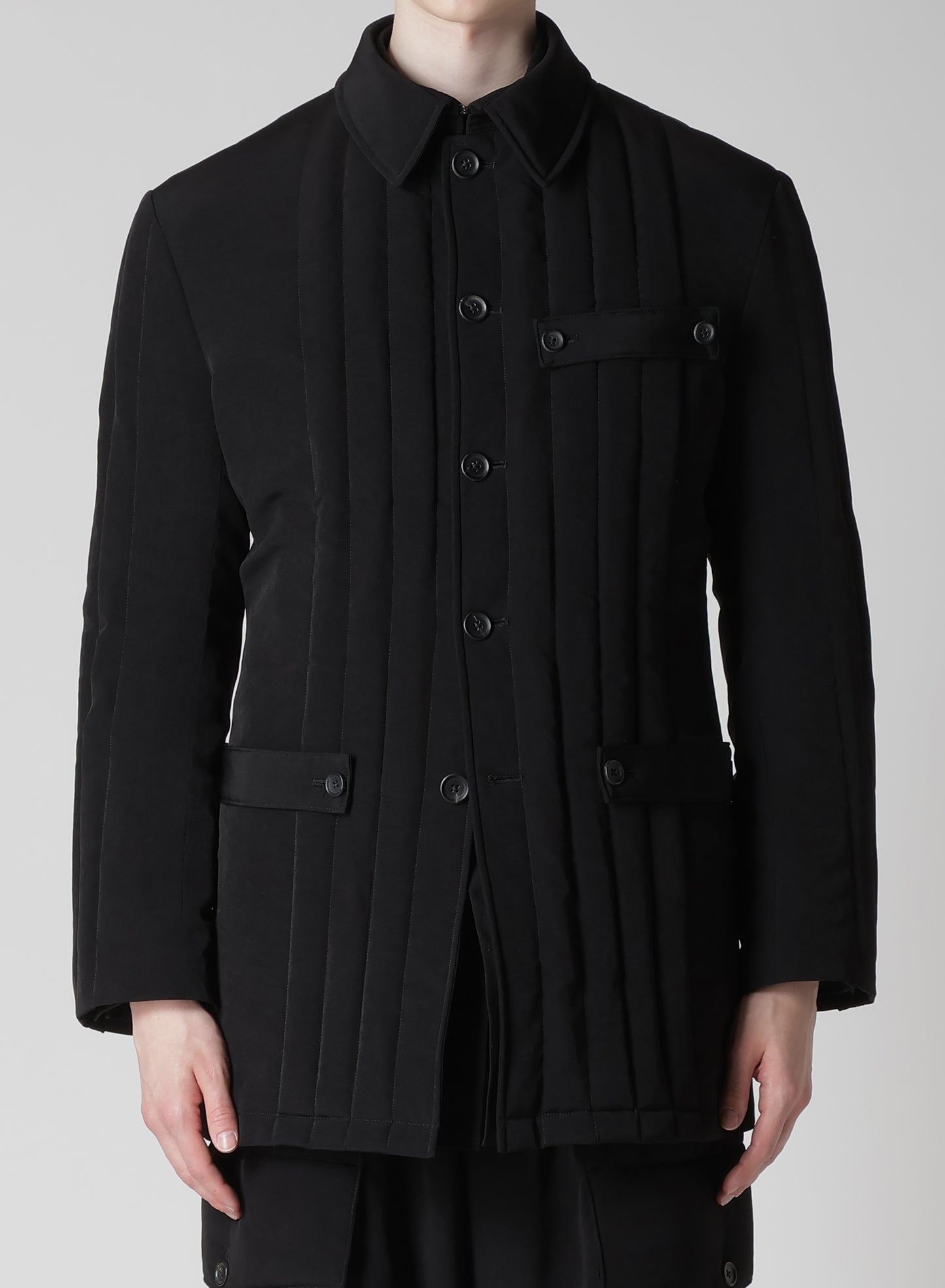 Ta TUXEDO TAB DETAIL PADDED JACKET