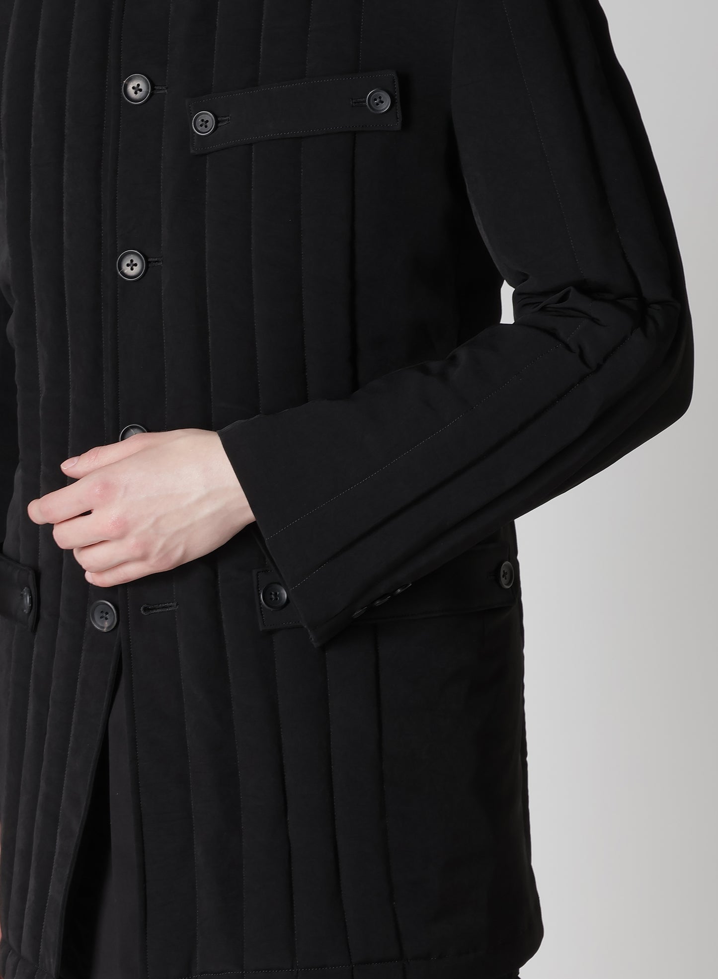 Ta TUXEDO TAB DETAIL PADDED JACKET