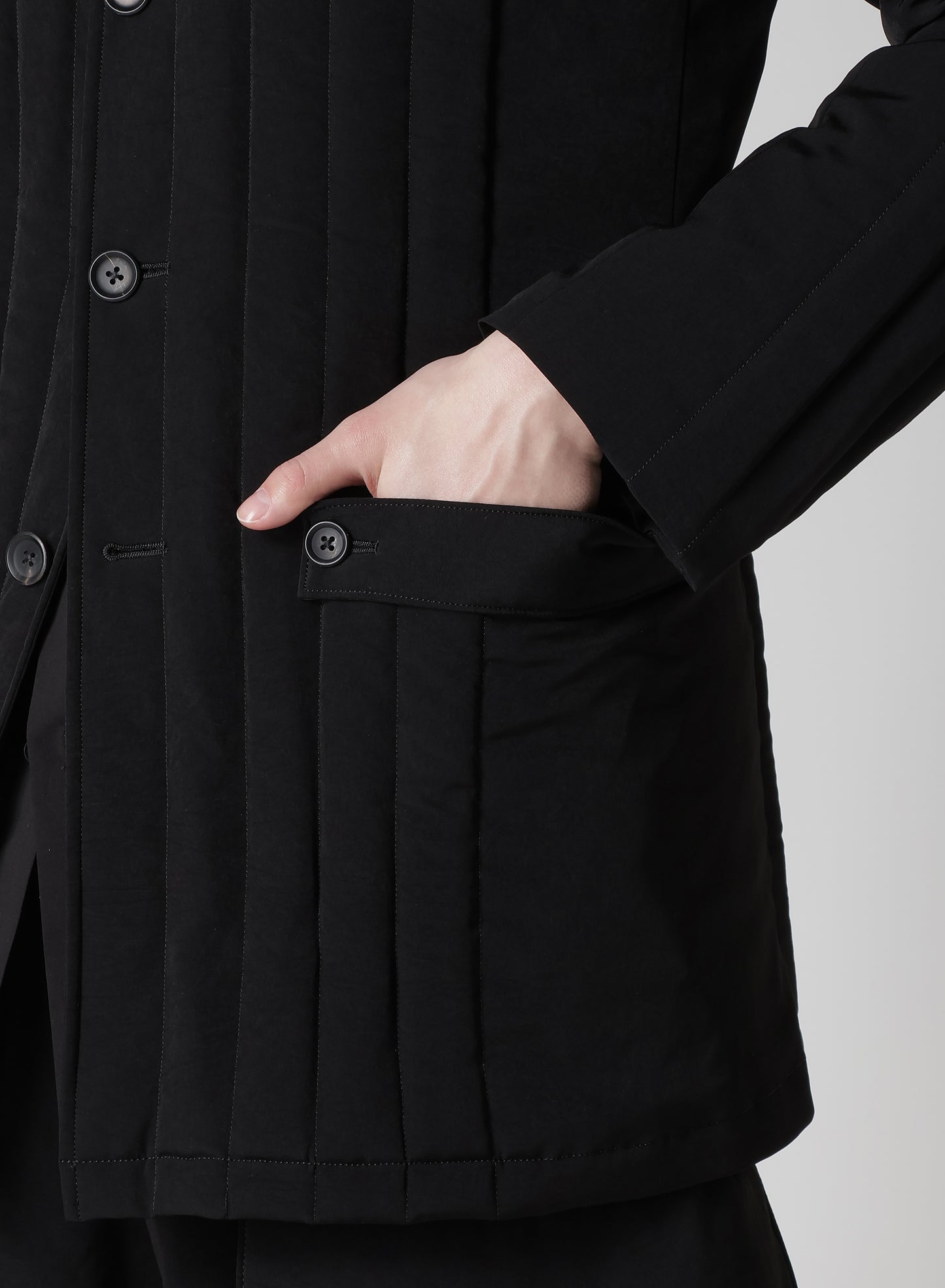 Ta TUXEDO TAB DETAIL PADDED JACKET