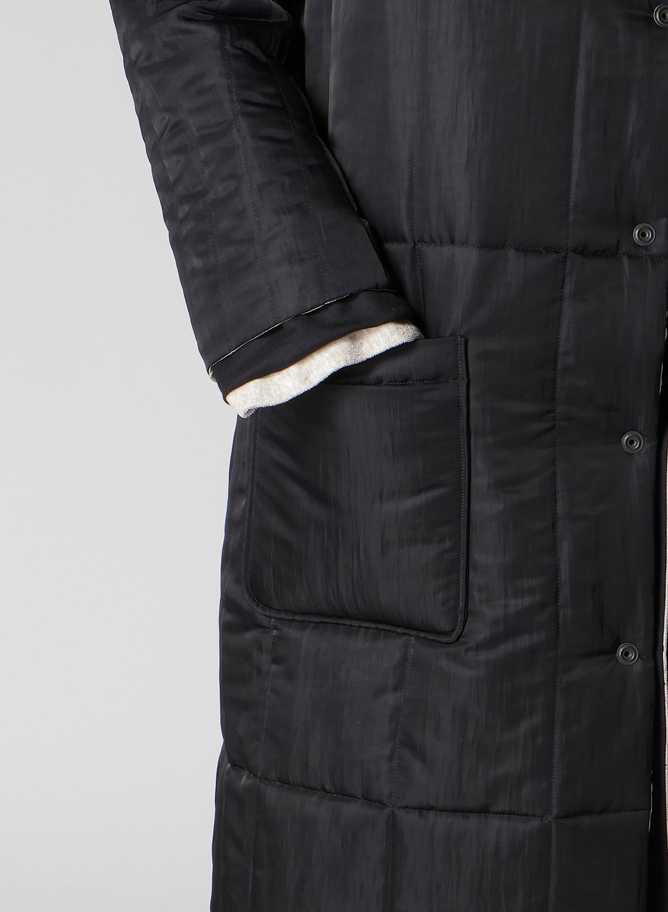 LINEN VELVET STAND COLLAR JACKET WITH LINER