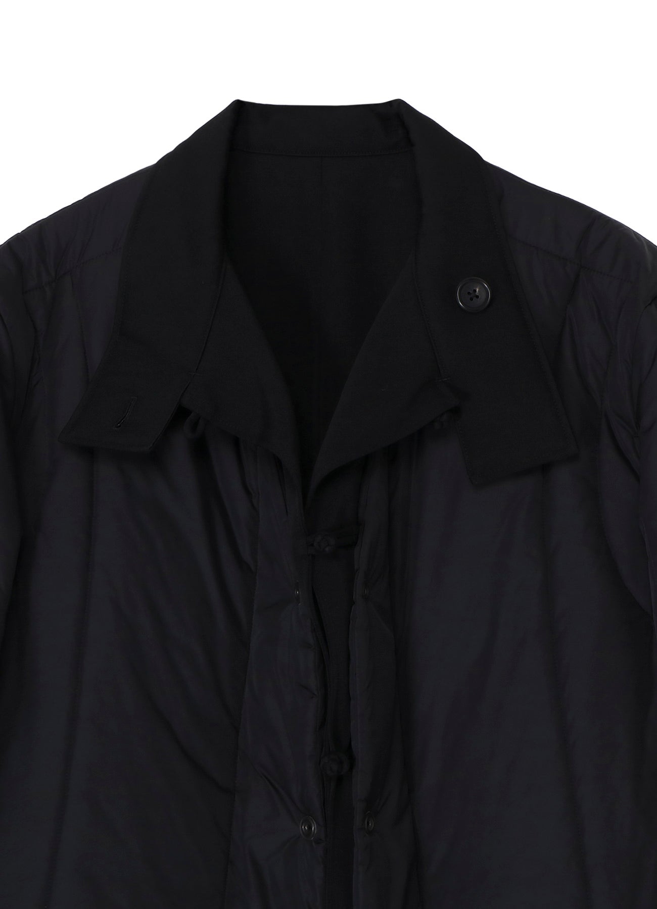 WOOL GABARDINE STAND COLLAR JACKET WITH LINER