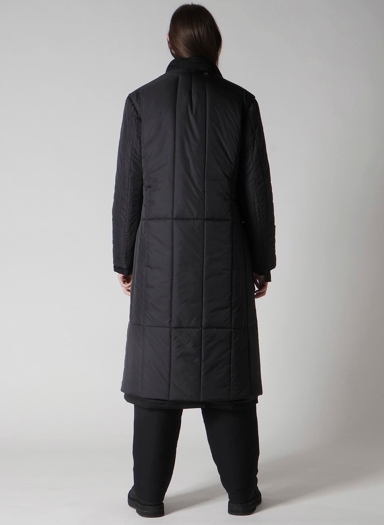 WOOL GABARDINE STAND COLLAR JACKET WITH LINER