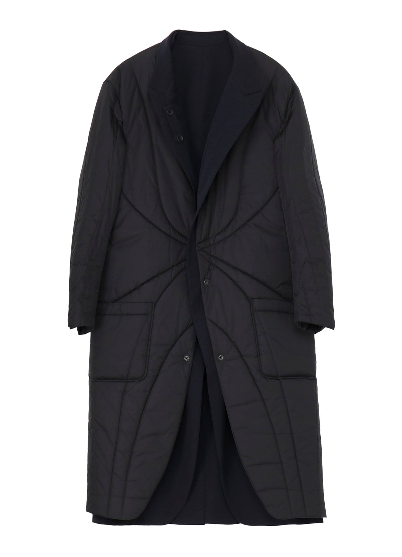 NAVY WOOL GABARDINE ONE BUTTON JACKET WITH LINER