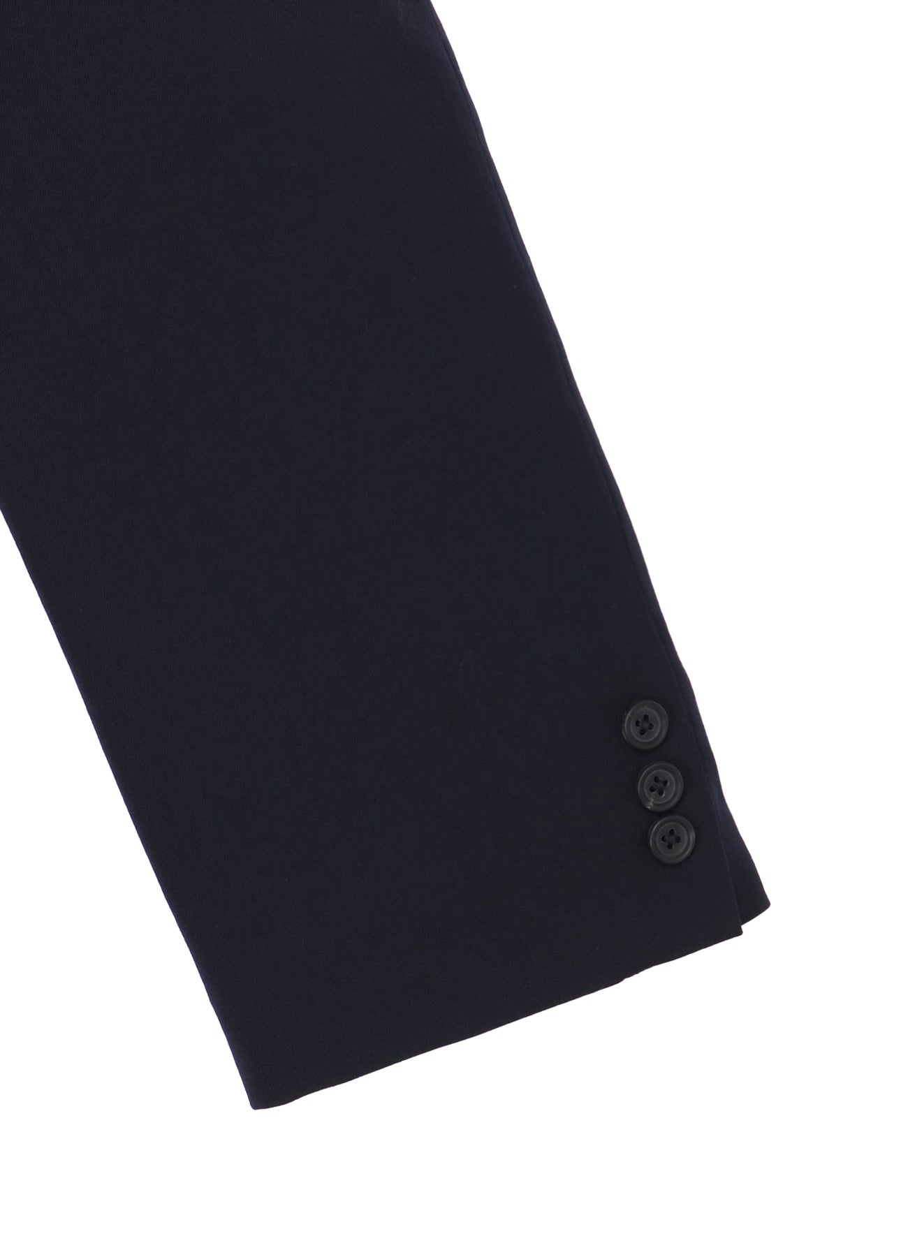NAVY WOOL GABARDINE ONE BUTTON JACKET WITH LINER