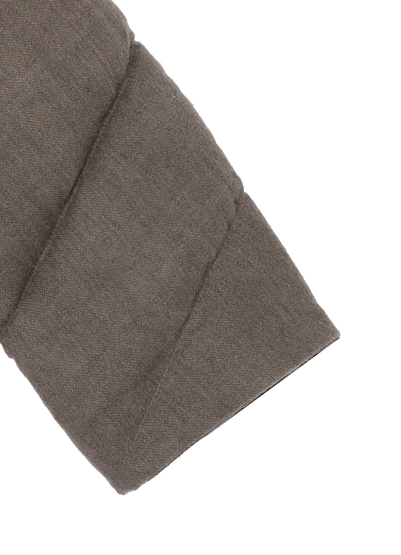 SILK LINEN DIAGONAL PADDED HOODED JACKET