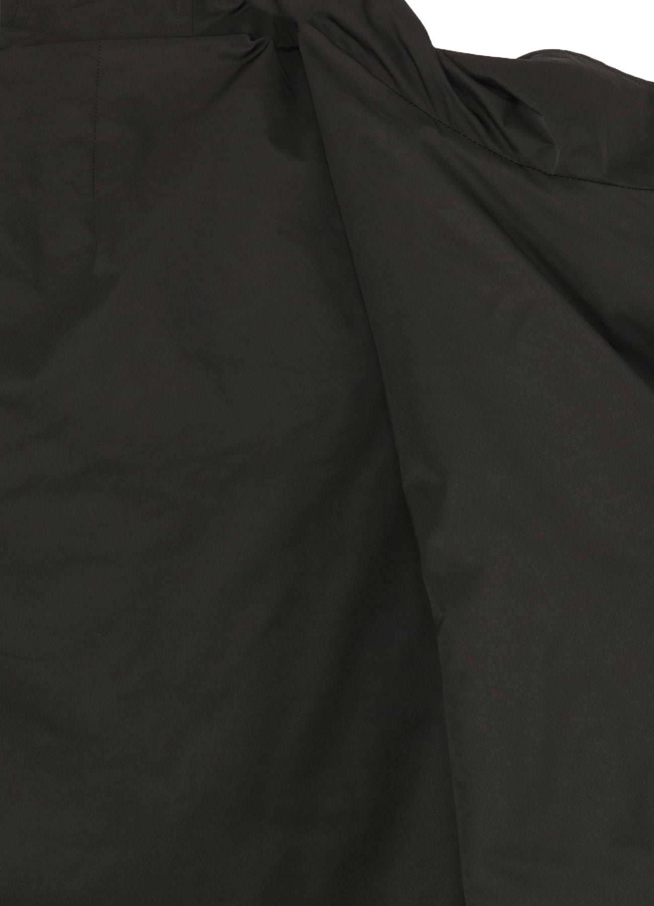 SILK LINEN DIAGONAL PADDED HOODED JACKET