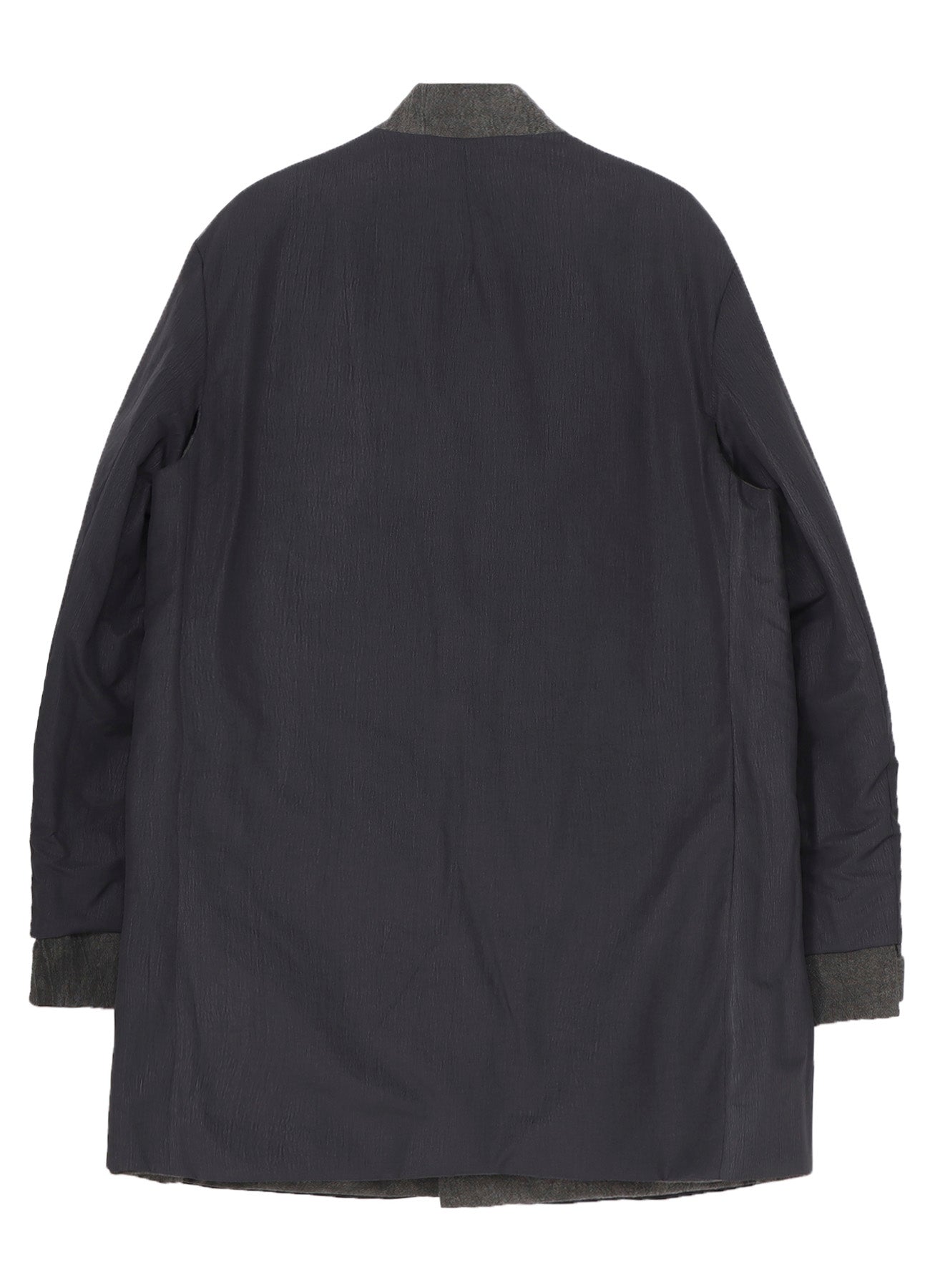 COTTON LINEN INKED HORIZONTAL PADDED LONG JACKET