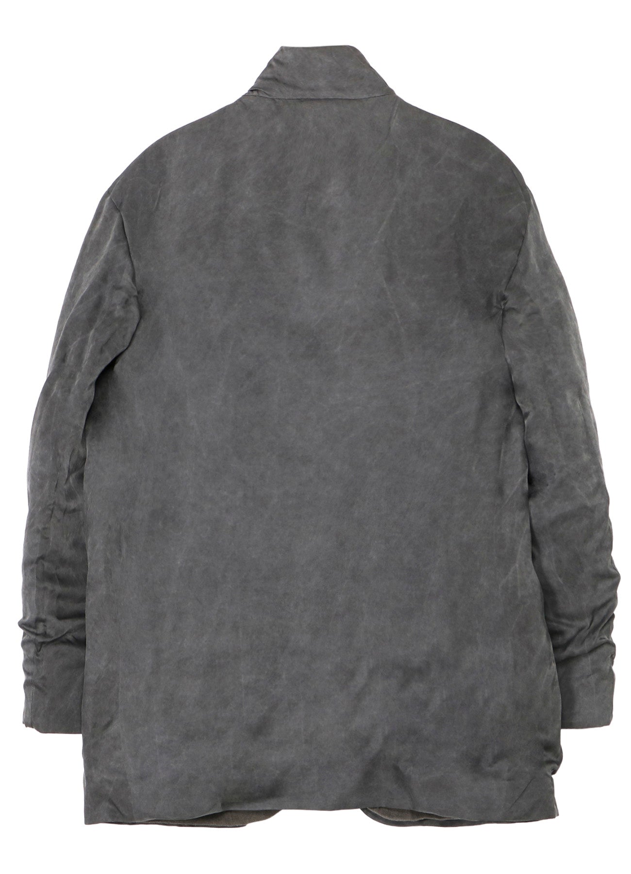 SILK LINEN INKED HORIZONTAL PADDED STAND JACKET