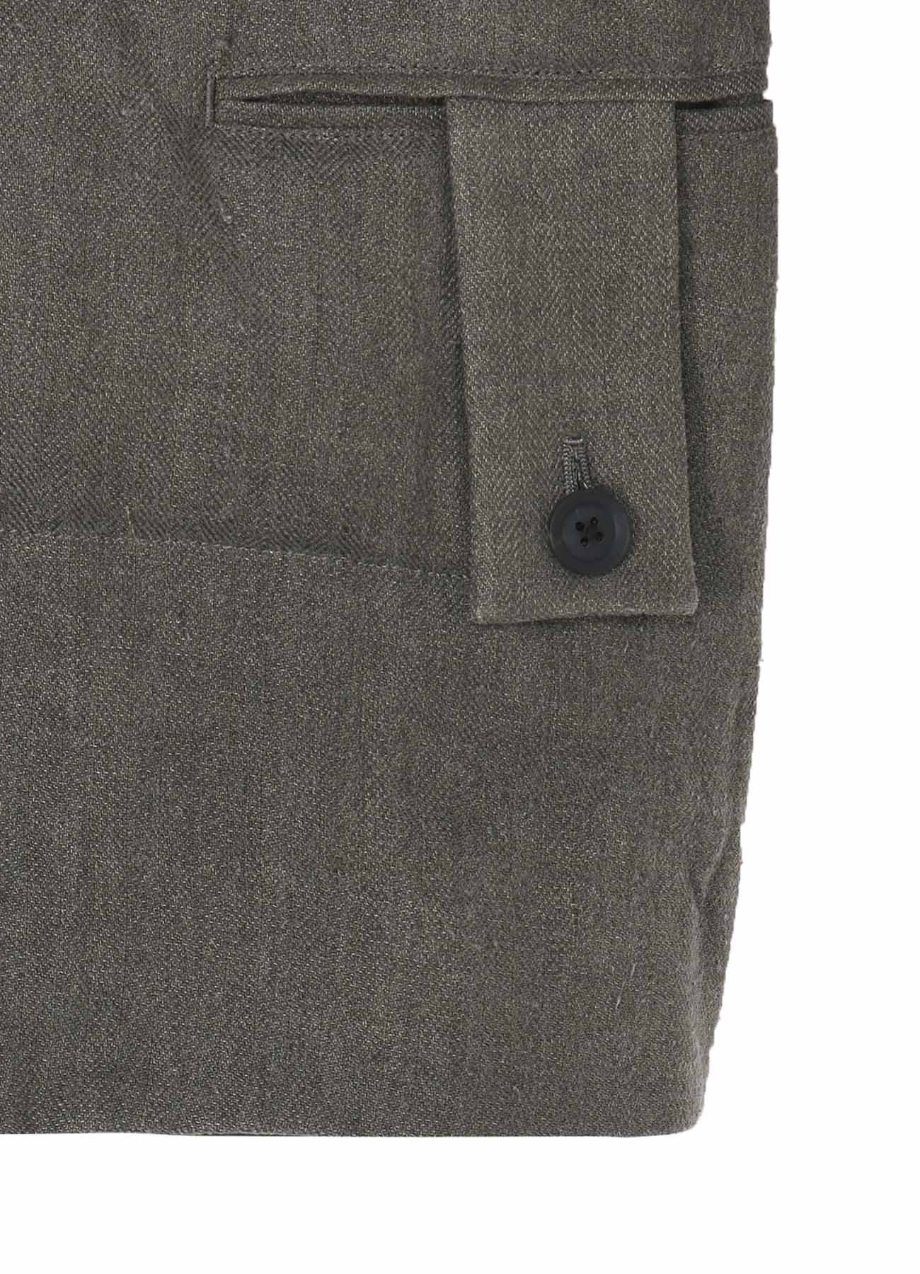 SILK LINEN INKED HORIZONTAL PADDED STAND JACKET