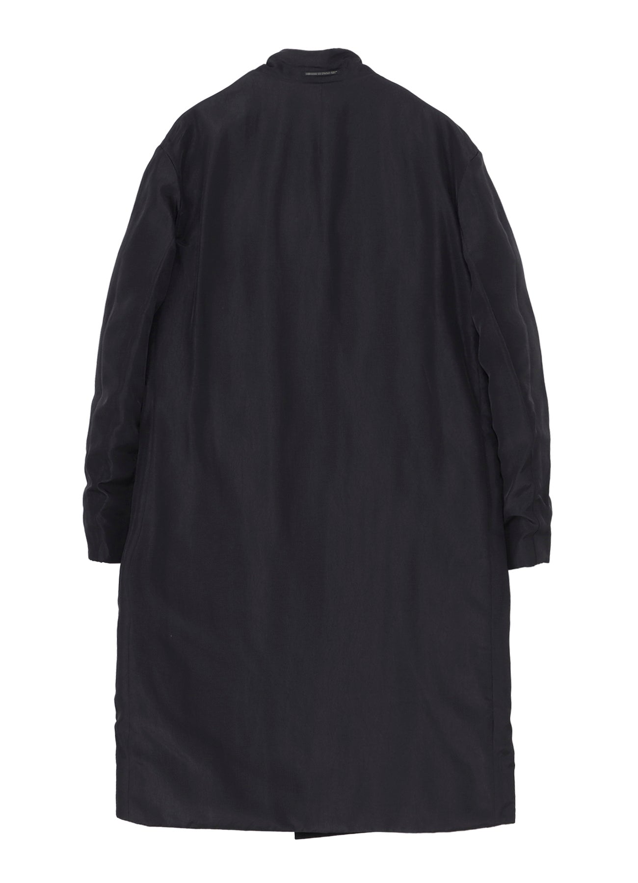 SILK DENIM 3BUTTONS DIAGONAL PADDED LONG JACKET