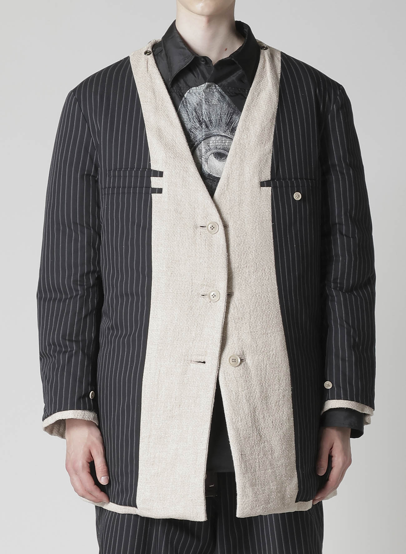 SILK LINEN TWEED JACKET WITH LINER