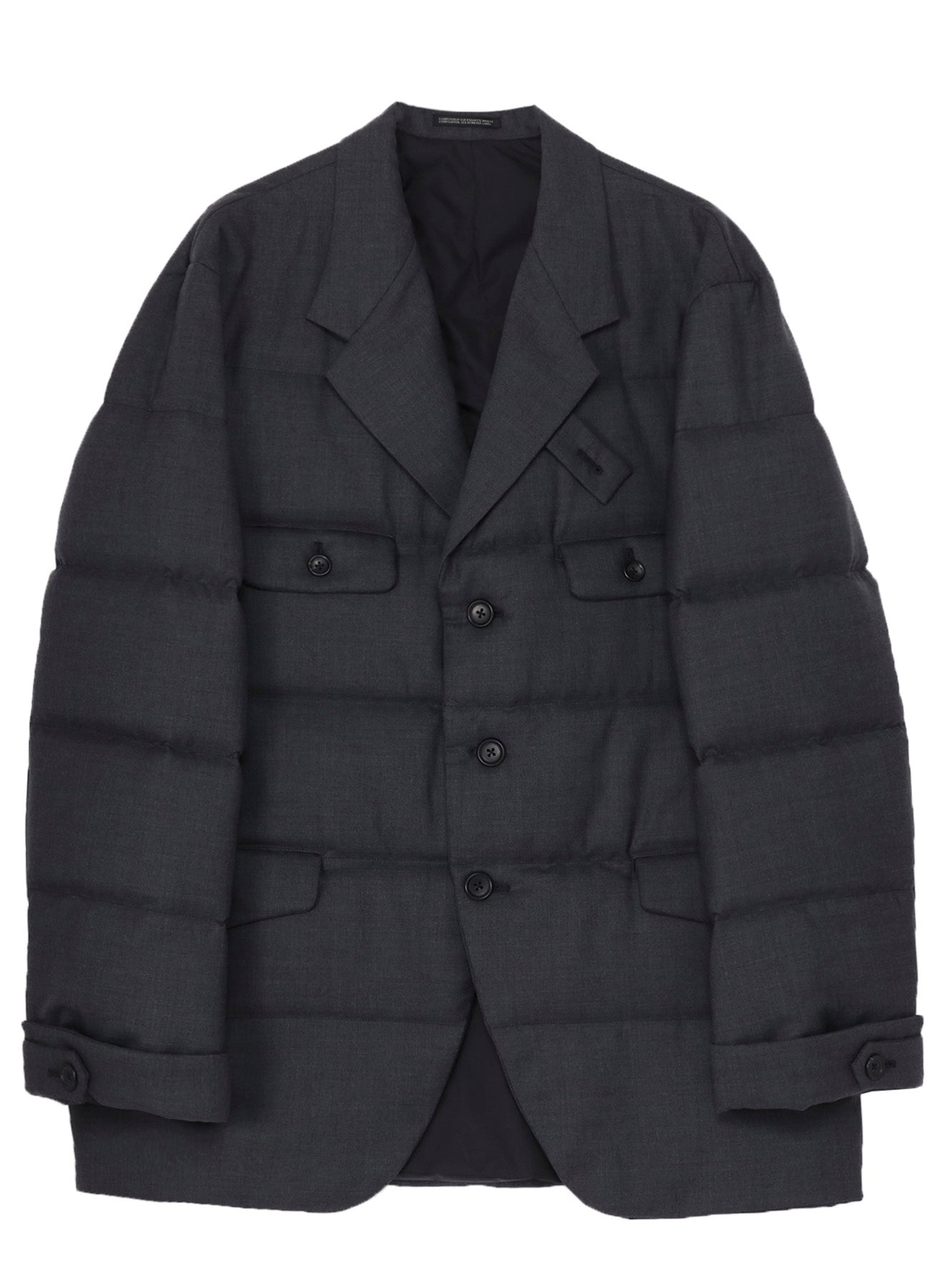 3 BUTTONS HORIZONTAL PADDED JACKET