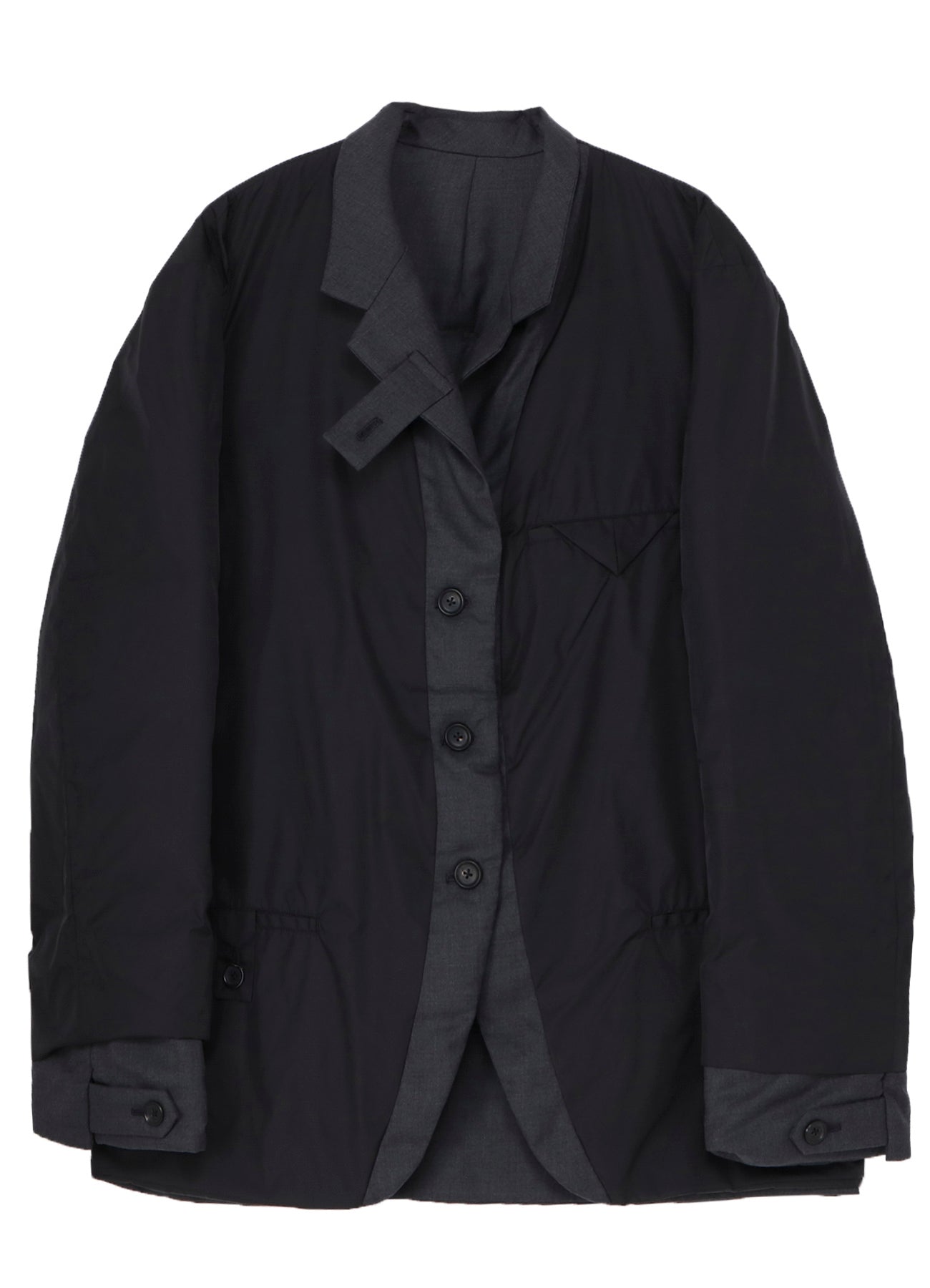 3 BUTTONS HORIZONTAL PADDED JACKET