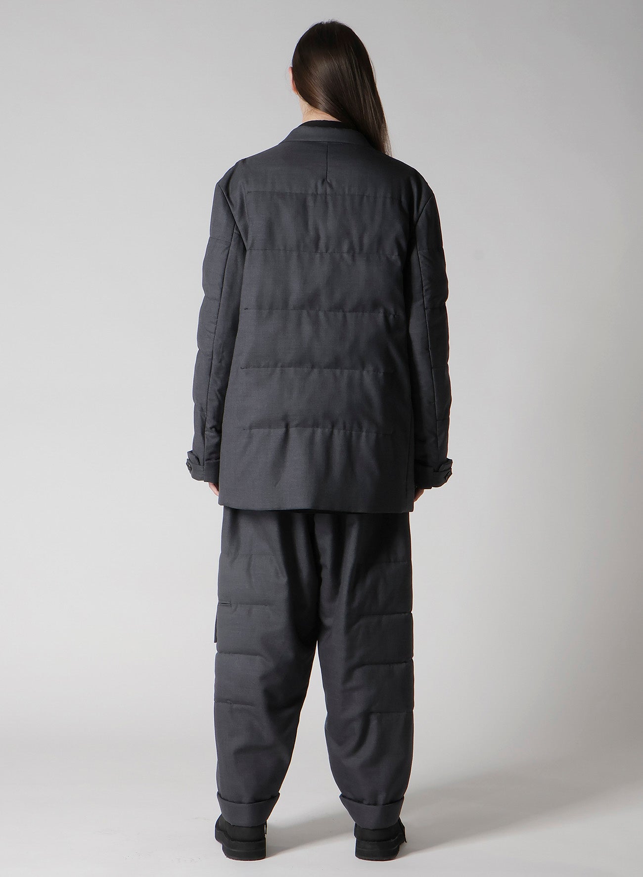 3 BUTTONS HORIZONTAL PADDED JACKET