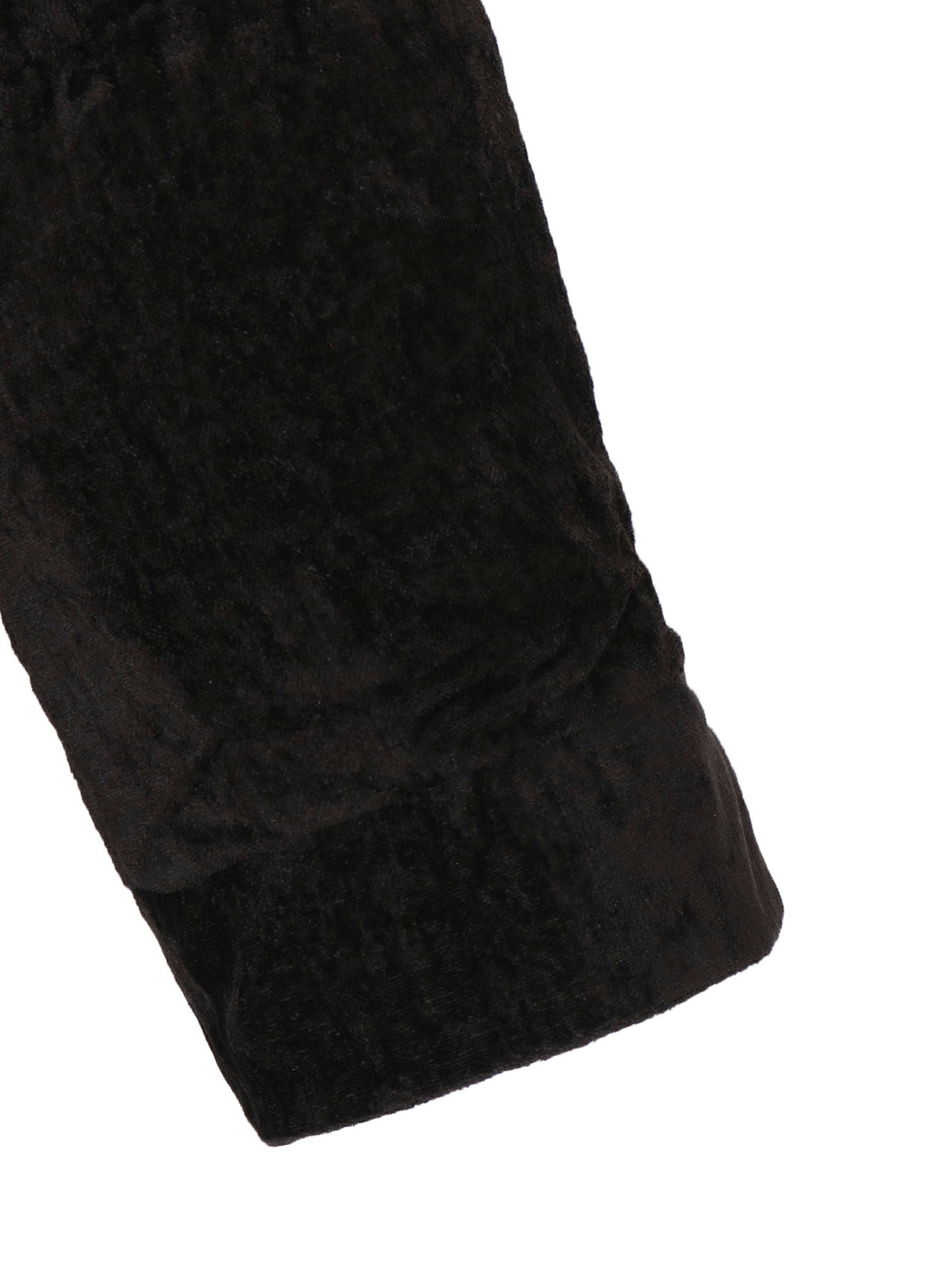 LINEN VELVET HORIZONTAL PADDED LONG JACKET
