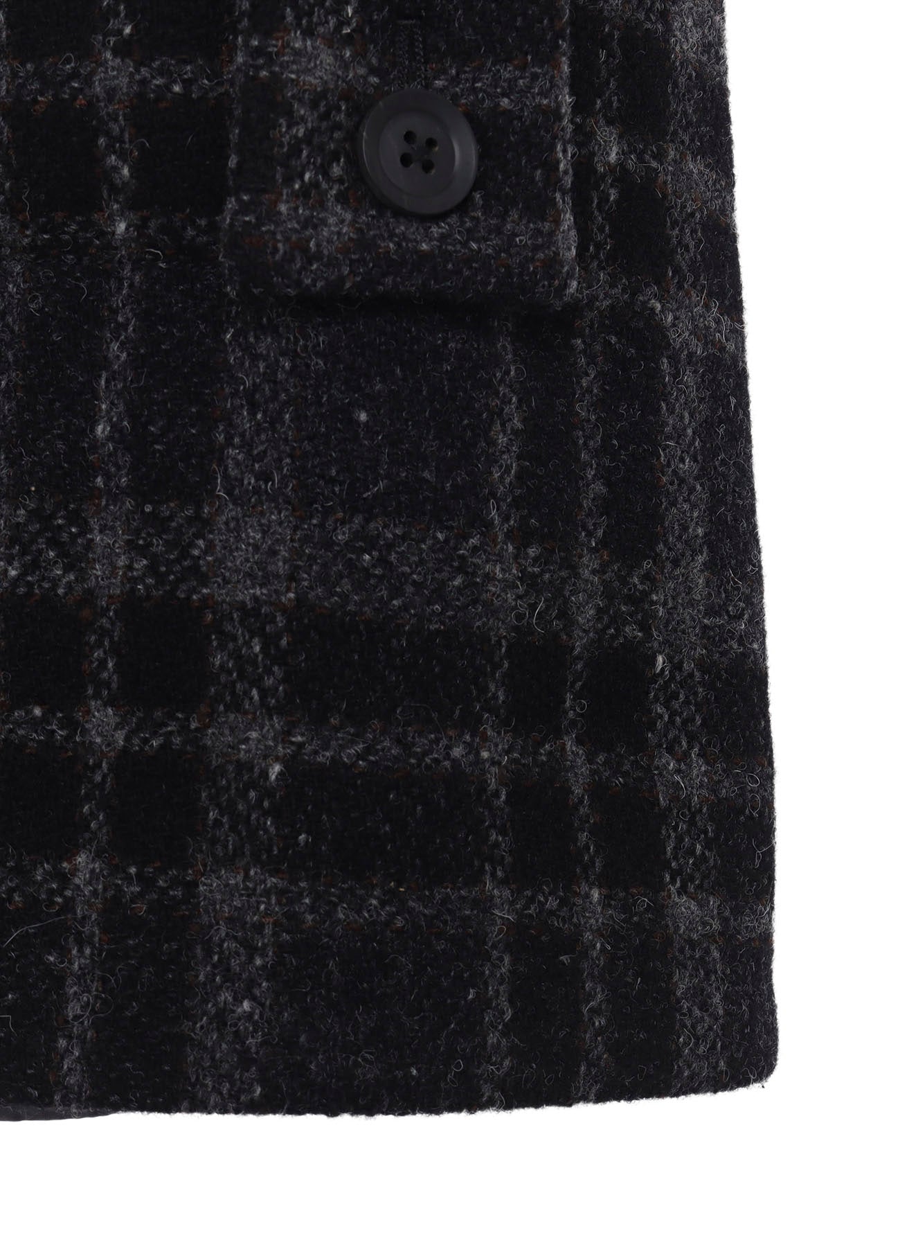 HORIZONTAL PADDED PLAID STAND JACKET