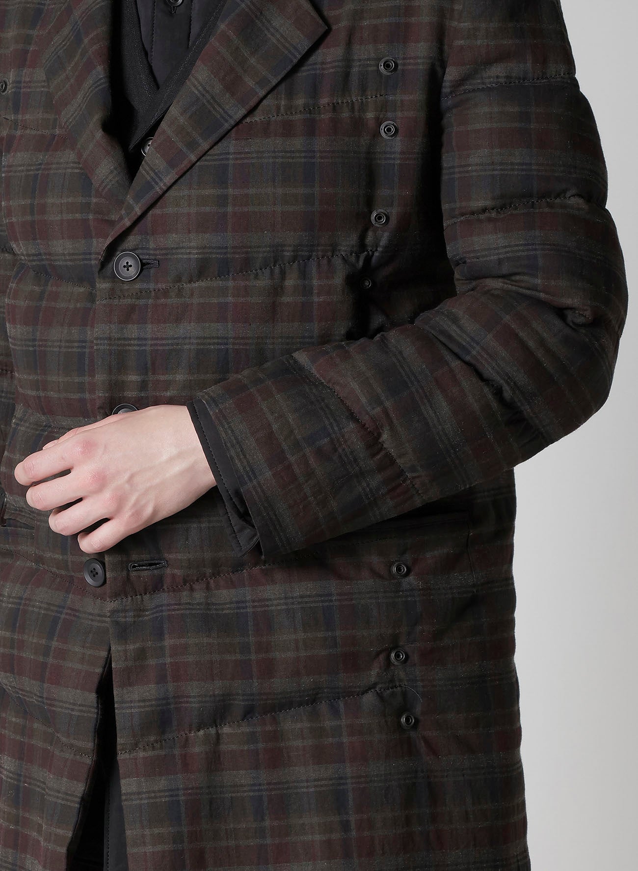 MADRAS INK 3 BUTTONS DIAGONAL PADDED JACKET