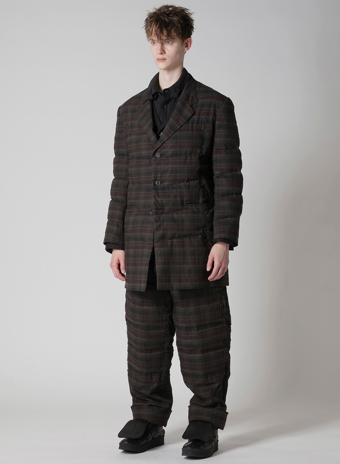 MADRAS INK 3 BUTTONS DIAGONAL PADDED JACKET