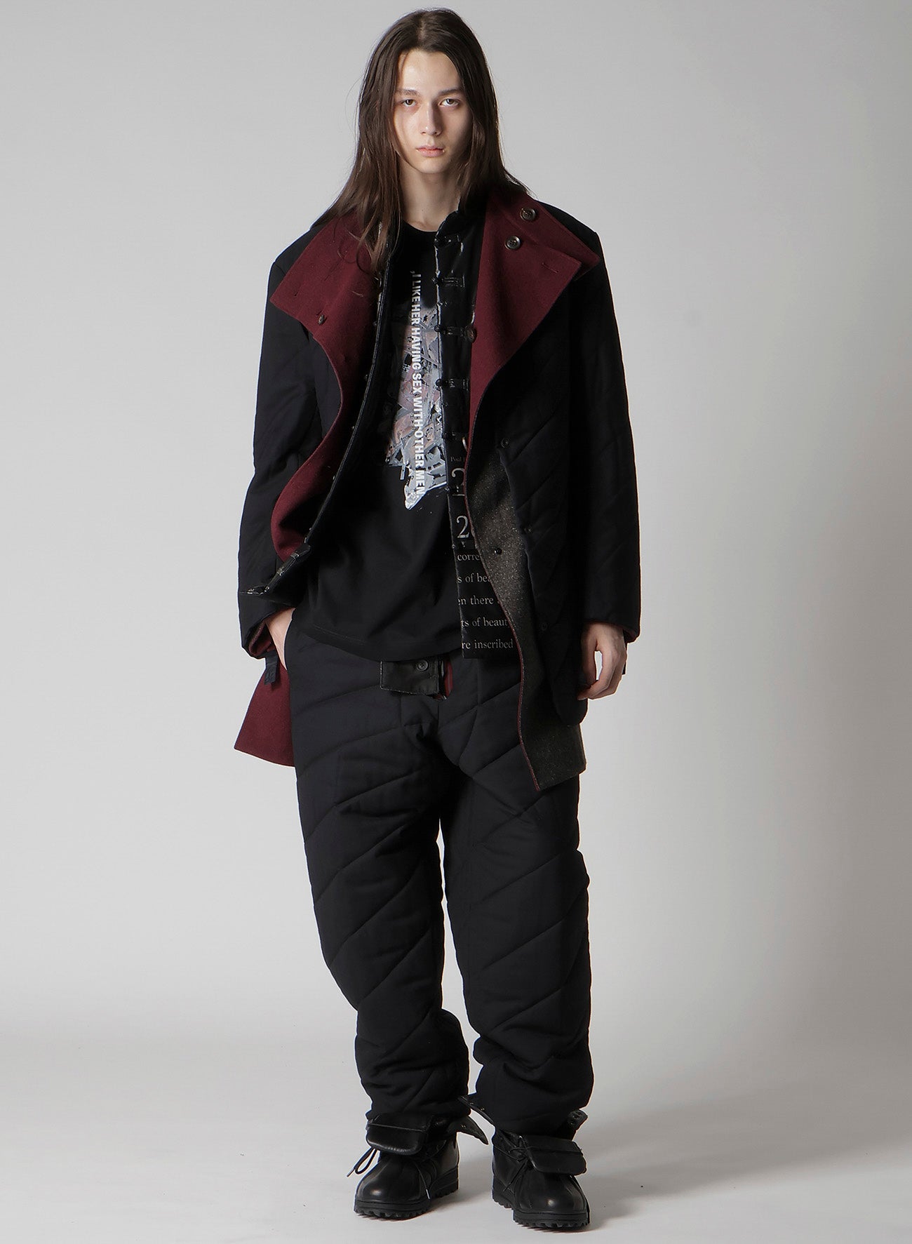 DARK RED REVERSIBLE JACKET WITH LINER