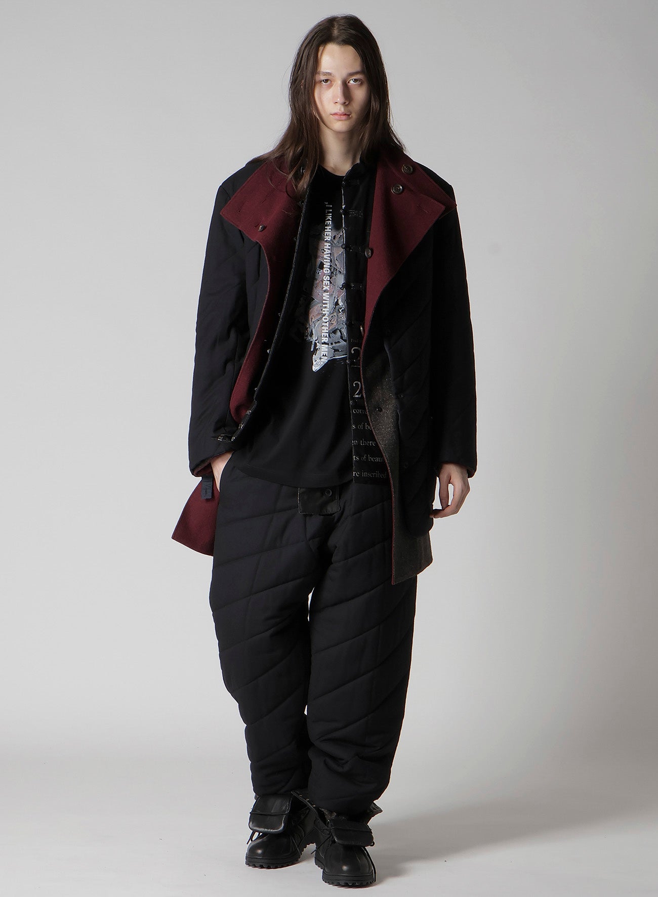 DARK RED REVERSIBLE JACKET WITH LINER