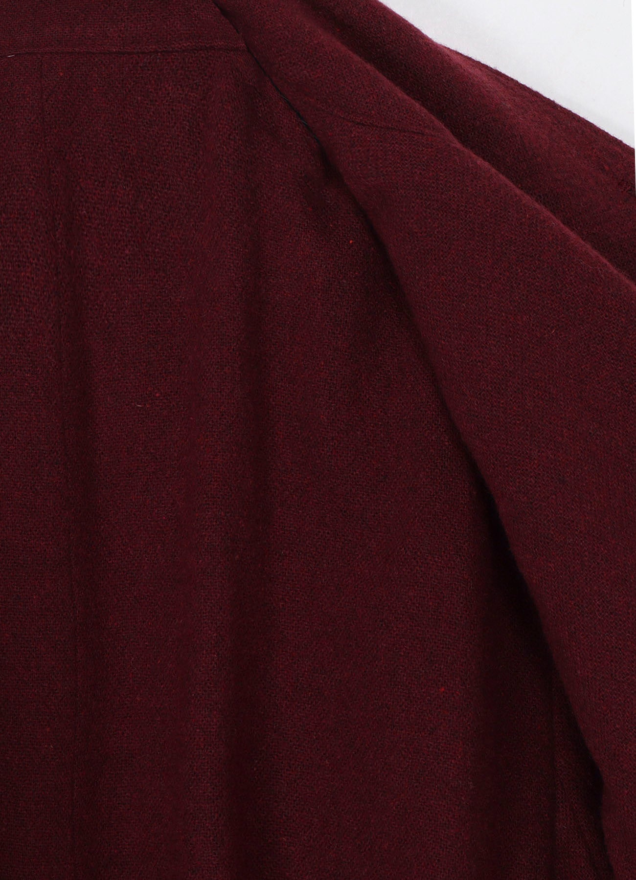 BURGUNDY WOOL BELT JACKET WITH LINER