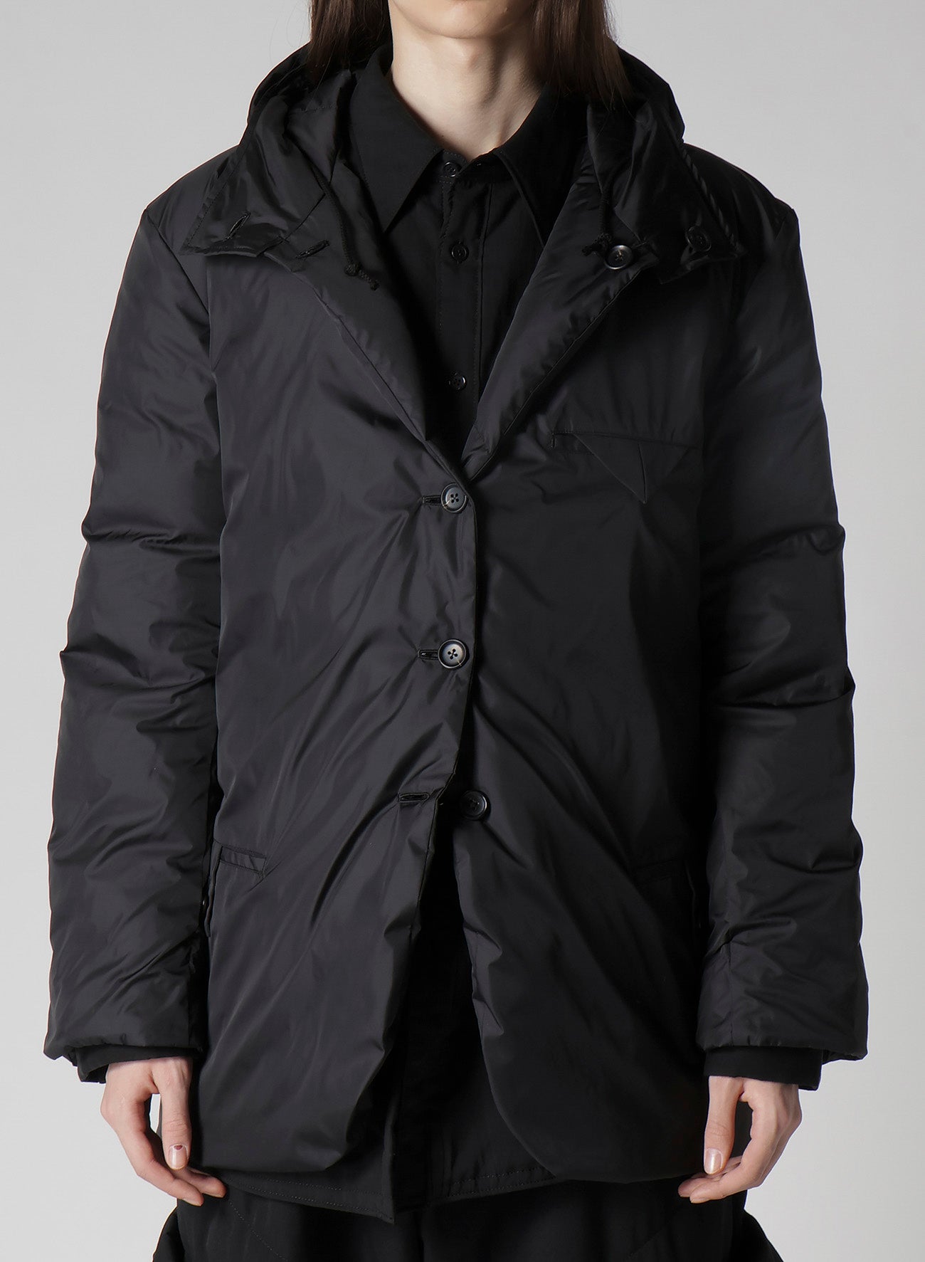 NYLON TAFFETA DIAGONAL DOWN JACKET