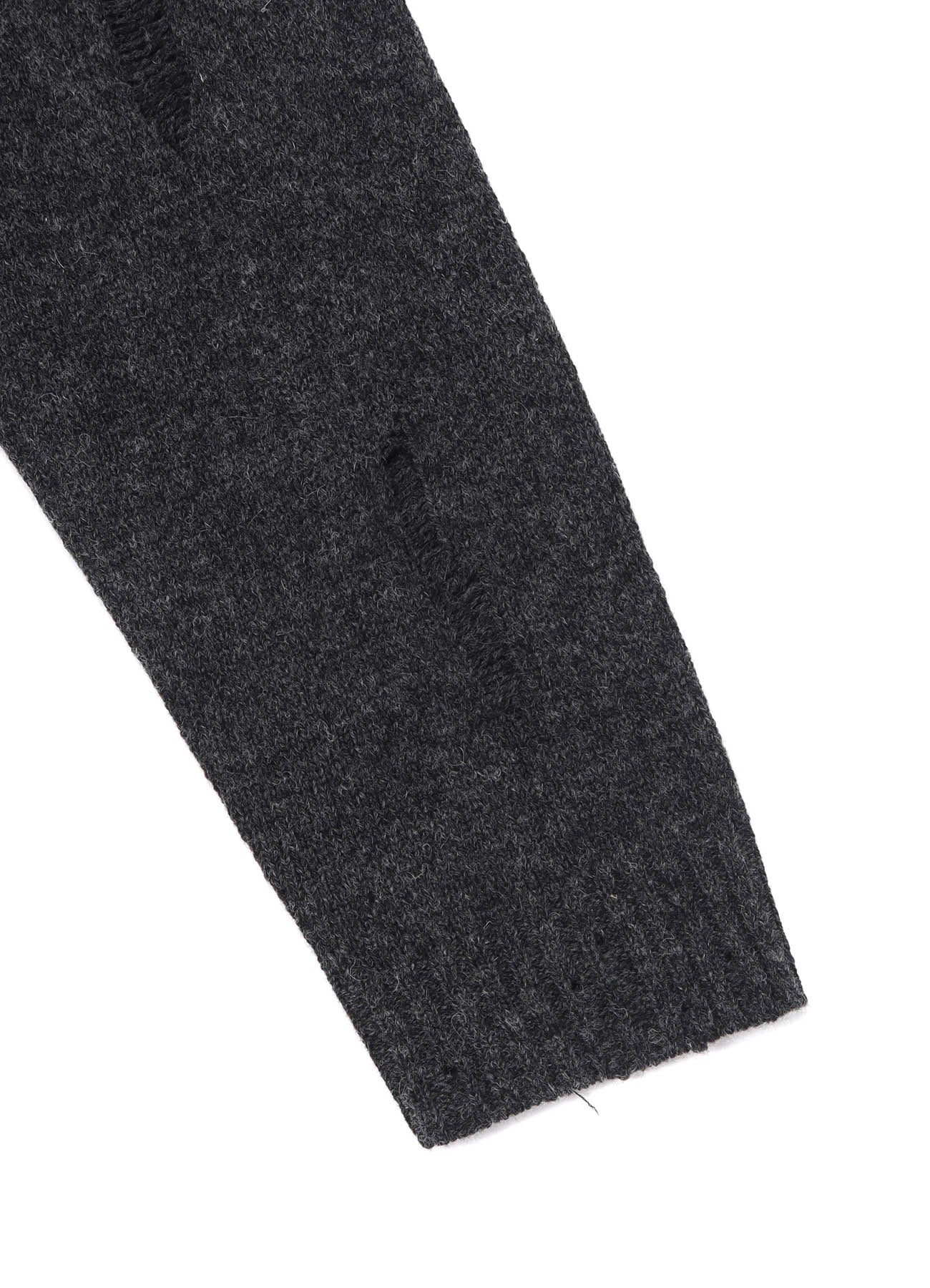 PLAIN STITCH CRASHED ROUND NECK PULLOVER