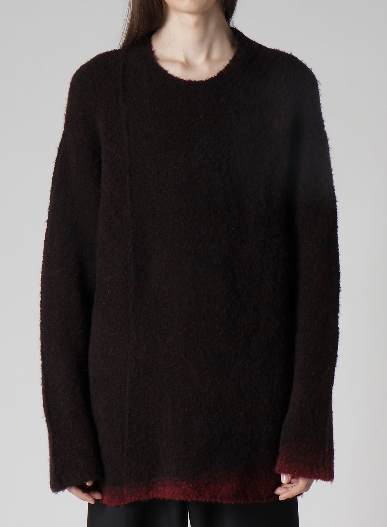 3G1P PLAIN STITCH GRADATION ROUND NECK PO