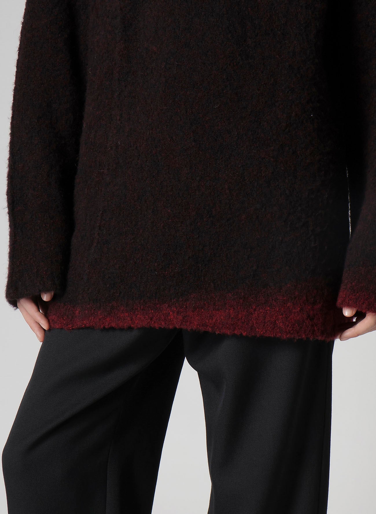 3G1P PLAIN STITCH GRADATION ROUND NECK PO