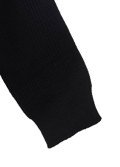 5G1P CABLE+CARDIGAN STITCH SIDE ZIP HIGN NECK PO