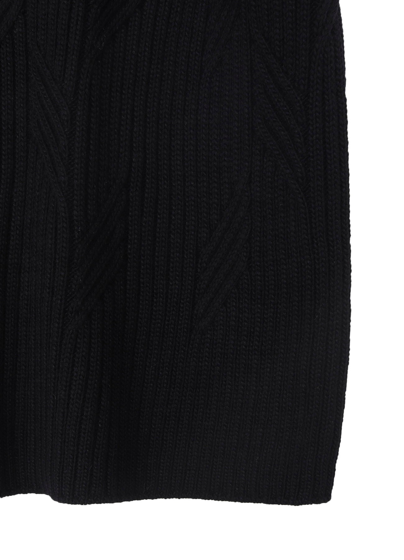 5G1P CABLE+CARDIGAN STITCH SIDE ZIP HIGN NECK PO
