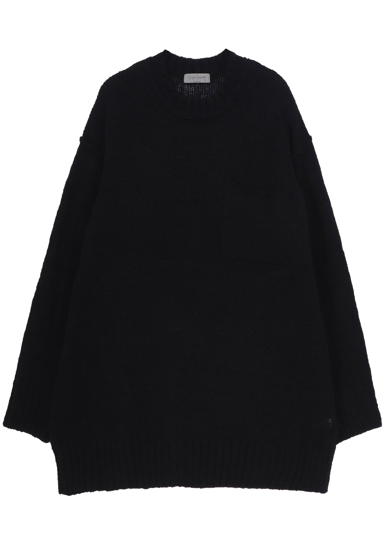 PLAIN STITCH POCKET ROUND NECK PULLOVER