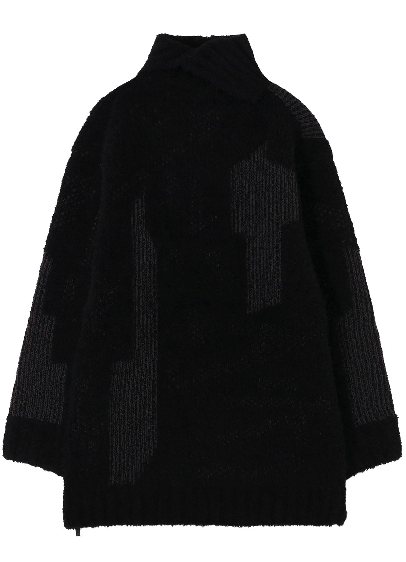 3G JACQUARD SIDE ZIP HIGH NECK PO