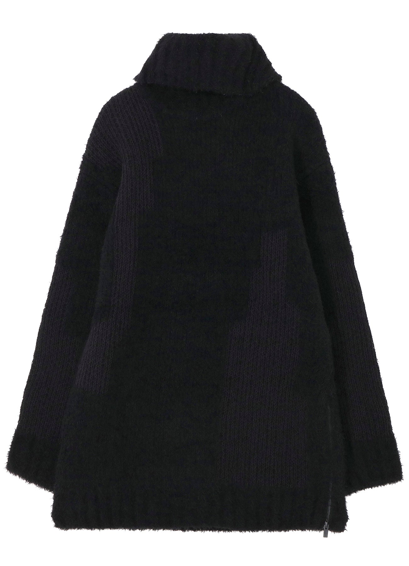 3G JACQUARD SIDE ZIP HIGH NECK PO