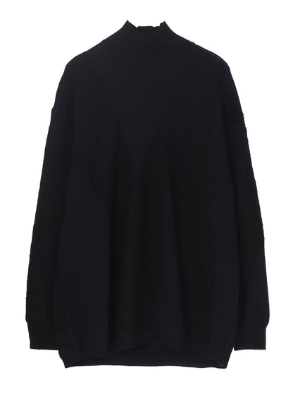 5G1P COMBINATION KNIT PANELED HIGH NECK PO