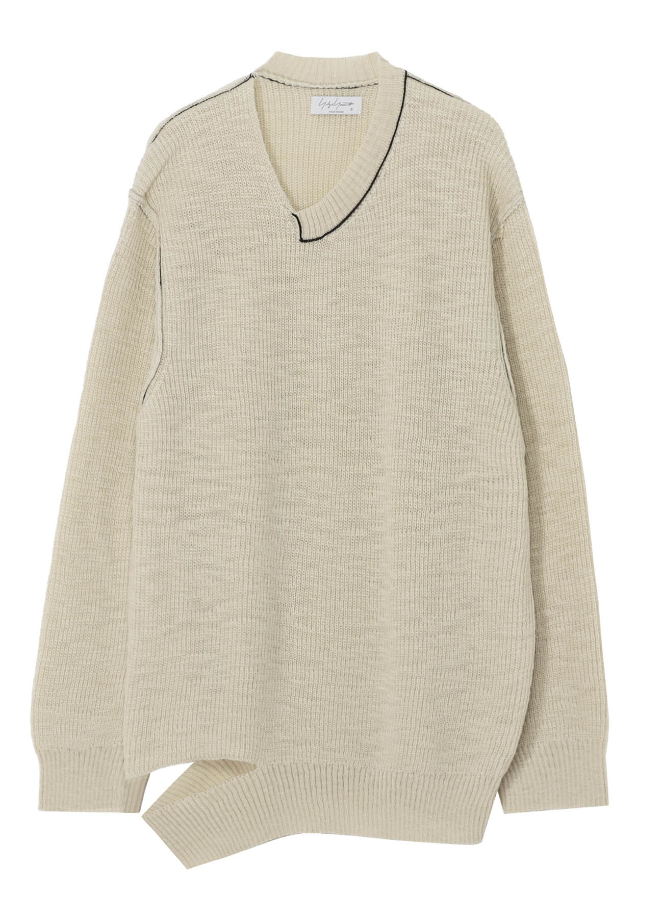 HALF CARDIGAN ASYMMETRY NECKLINE PO