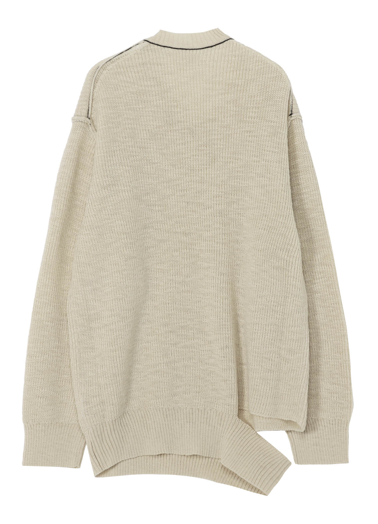 HALF CARDIGAN ASYMMETRY NECKLINE PO